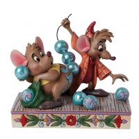 Jaq and Gus Pearl Necklace Heartwood Jim Shore Disney Tradition