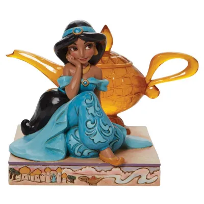 Jasmine et Lampe d'Aladdin Jim Shore Disney Tradition