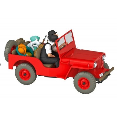 La Jeep Rouge Automobile de Collection des Albums Tintin