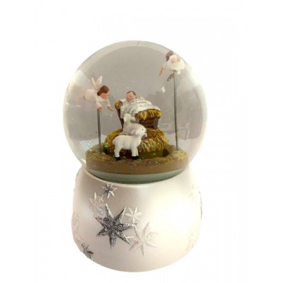 Baby Jesus and Cherubs Musical Waterglobe