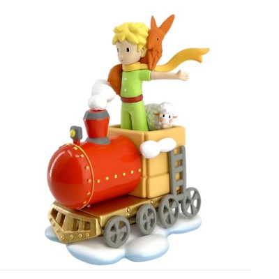Figurine Le Petit Prince, le Renard et le Mouton en Train