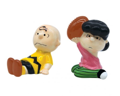 Charlie Brown et Lucy Football Salière Poivrière 