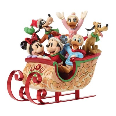 Mickey et Ses Amis en Traîneau Jim Shore Disney Tradition