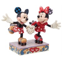 Mickey and Minnie Roller Skating Jim Shore Disney Tradition