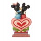 Mickey et Minnie sur un Coeur Jim Shore Disney Tradition