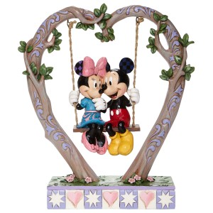 Mickey and Minnie on Swing Jim Shore Disney Tradition