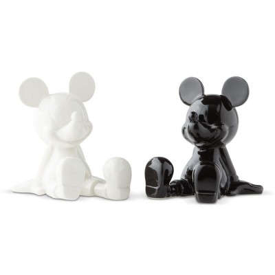 Mickey Black and White Salt and Pepper Shakers
