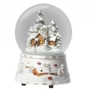 White Christmas Musical Snowglobe