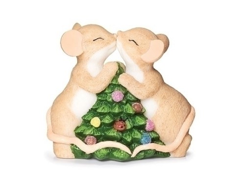 Our First Kiss-Mas Tree Together Figurine Charming Tails