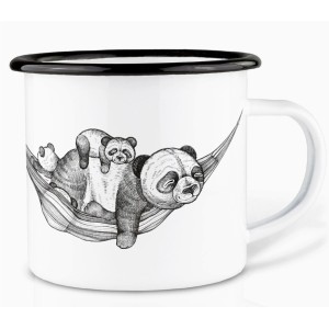 Maman et Bébés Panda Tasse Camping Ligarti