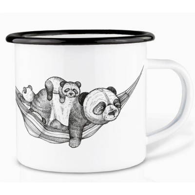 Mom and Babies Panda Ligarti Camping Mug
