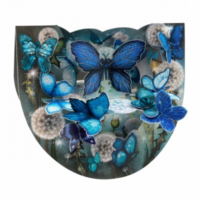 Papillons Bleus Pnr108 Carte PopnRock