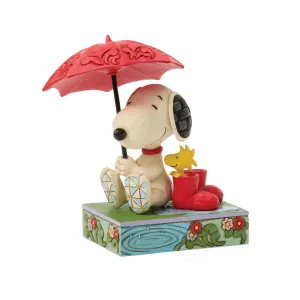 Snoopy and Woodstock under Umbrella Jim Shore Peanuts Collection