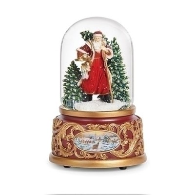 Victorian Santa Claus and Trees Musical Waterglobe