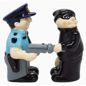 Cop and Robber Salt and Pepper Shakers