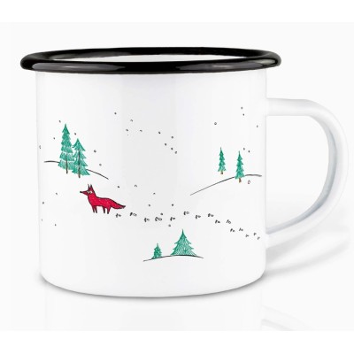 Le Renard en Hiver Tasse Camping Ligarti