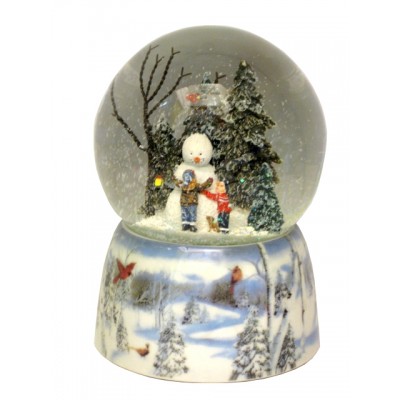 Childs and Snowman Musical Snowglobe