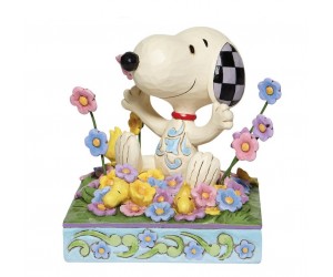 Snoopy dans les Fleurs Peanuts Jim Shore