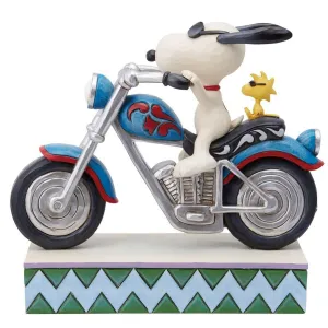 Snoopy and Woodstock Riding Moto Jim Shore Peanuts