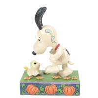 Snoopy Scared by Woodstock Peanuts Jim Shore