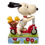 Snoopy en Scooter Peanuts Jim Shore