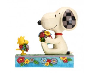 Snoopy et Woodstock avec Fleurs  Jim Shore Peanuts