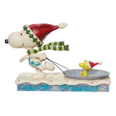 Snoopy and Woodstock on Saucer Jim Shore Peanuts Collection