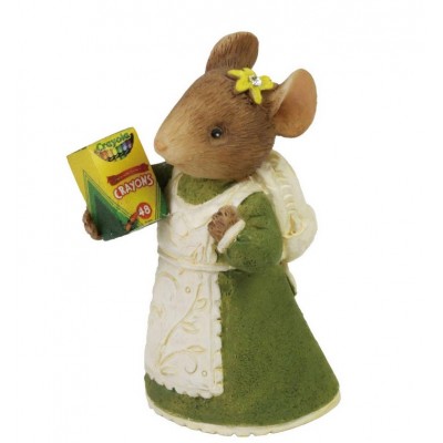 School Supplies Tails with Heart Mice Figurine
