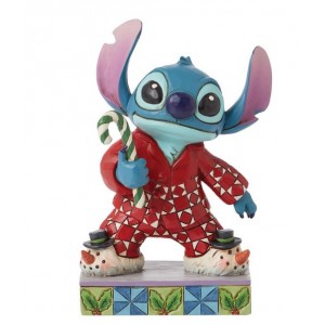 Stitch en Pyjama de Noël Jim Shore Disney Tradition