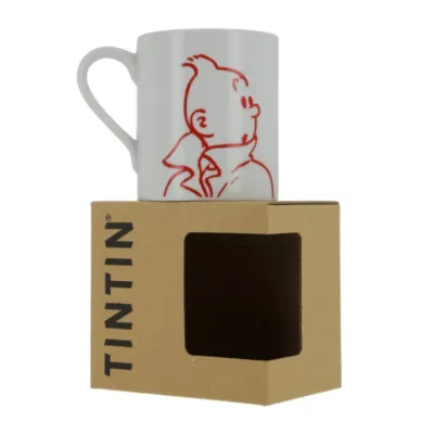 Tintin Mug White and Red - Tintin Product