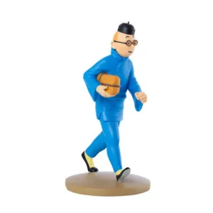 Tintin Paquet Lotus Bleu Figurine en résine