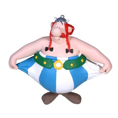Obelix Hanging His Pants - Asterix Figurine
