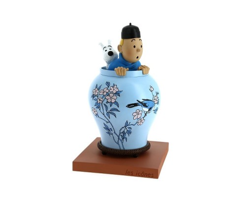 Potiche Lotus Bleu Tintin et Milou Collection Les Icônes