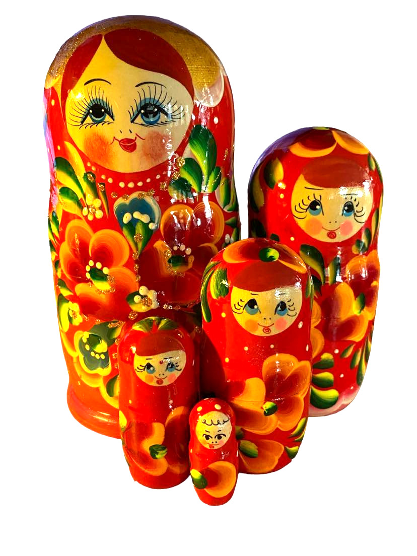 POUPÉES RUSSES EBOÎTABLES ATRIOCHKA PEINTE A LA AIN PAR ... - eBay