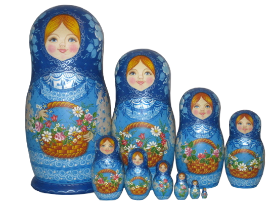 30 piece russian nesting dolls for sale